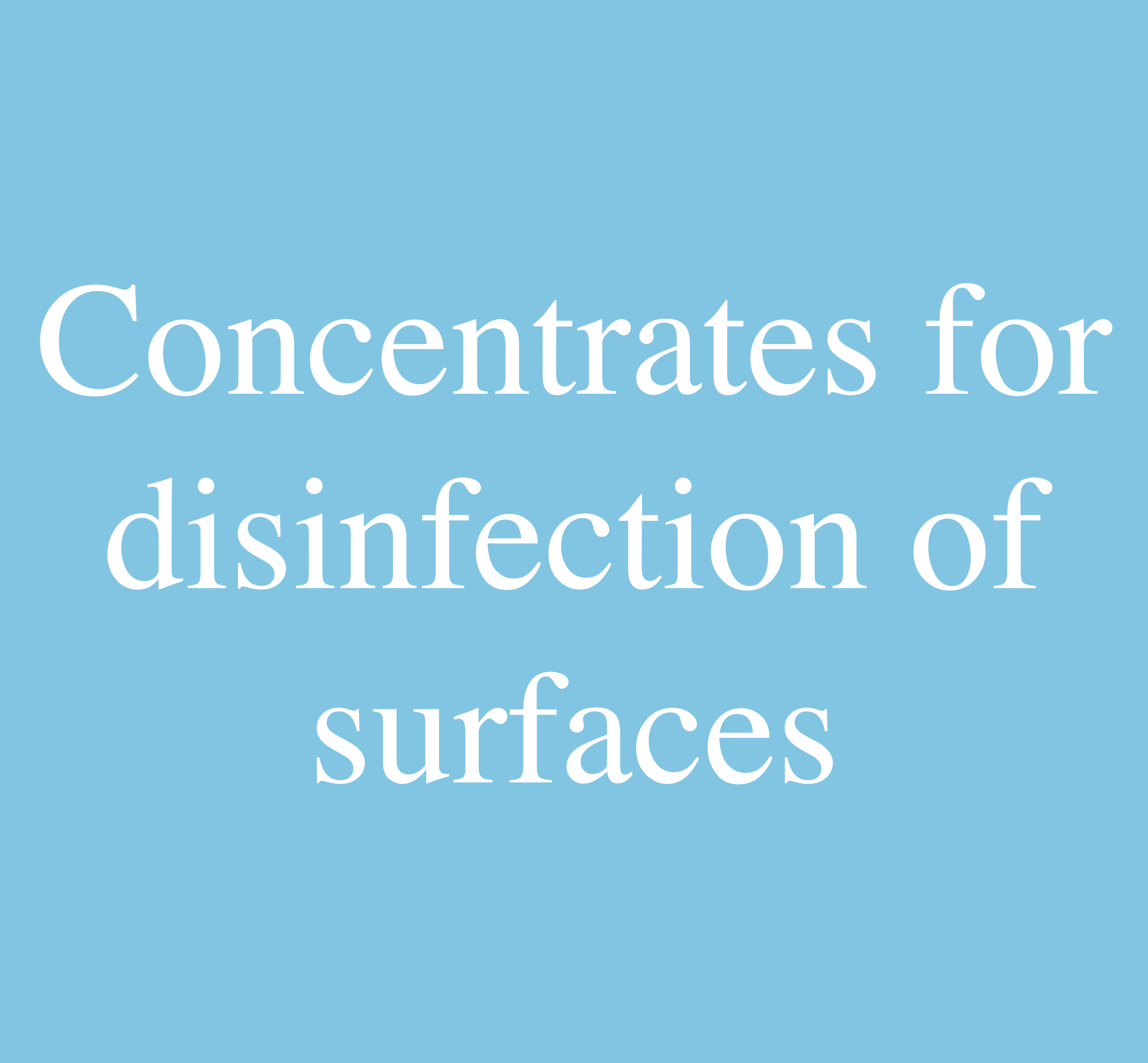 concentrates